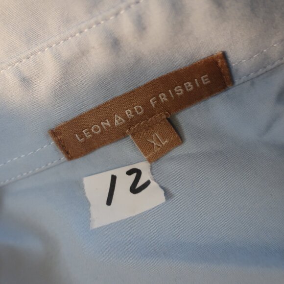 Mens Leonard Frisbie Blue Button Down Dress Shirt XL - Picture 7 of 7